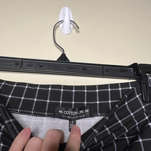 Cotton on windowpane stretch pencil skirt - Picture 3 of 4